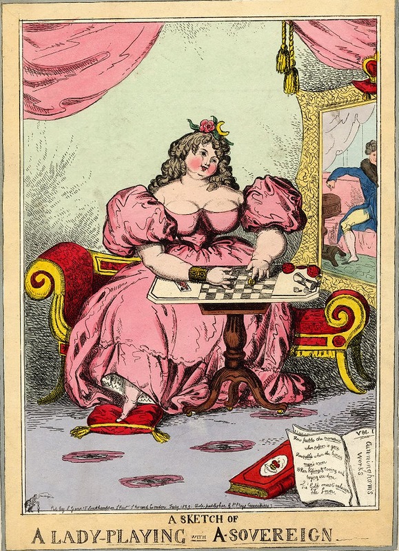 A sketch of a lady-playing with a sovereign