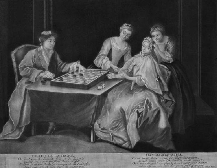 A Young Couple Play a Game of Draughts